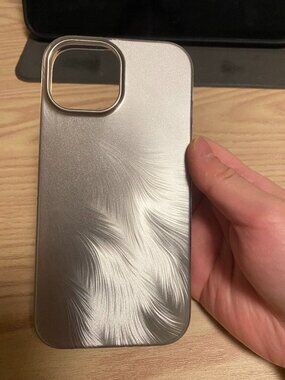 Champagne Gold Feather Grain Case for iPhone